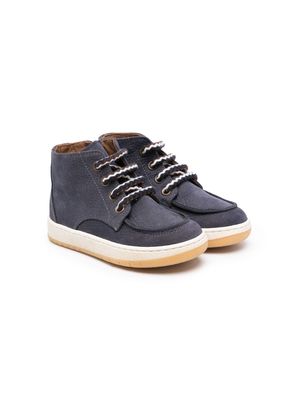 Pèpè lace-up leather ankle boots - Blue