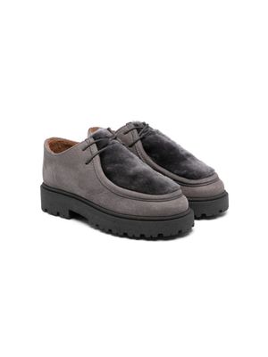Pèpè lace-up leather loafers - Grey