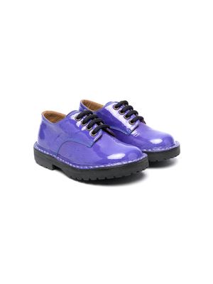 Pèpè patent-finish lace-up brogues - Blue