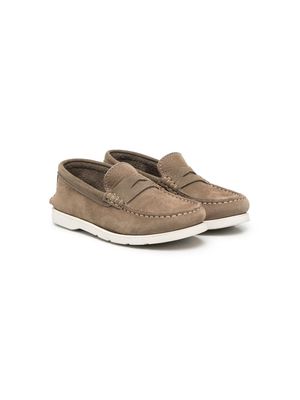 Pèpè penny-slot suede loafers - Brown