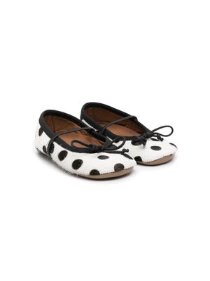 Pèpè polka-dot ballerina shoes - White