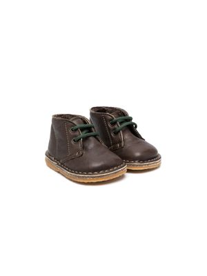 Pèpè round-toe lace-up boots - Green