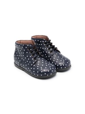 Pèpè star-print lace-up boots - Blue