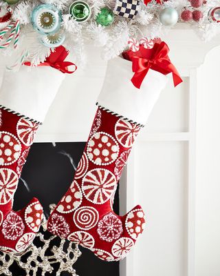 Peppermint Beaded Stocking