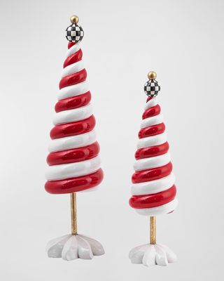 Peppermint Candy Christmas Tree, Set of 2