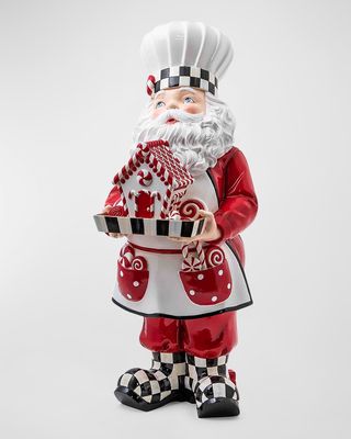 Peppermint Chef Santa Christmas Figure