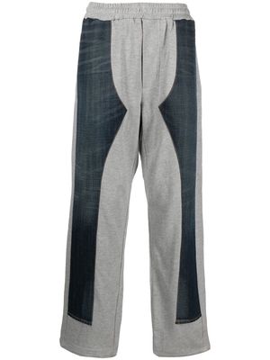 Per Götesson contrast-panel wide-leg trousers - Grey