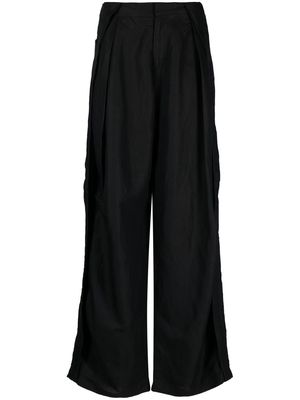 Per Götesson deconstructed pleated trousers - Black