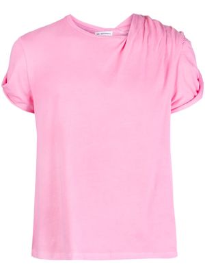 Per Götesson gathered-neckline cotton T-shirt - Pink