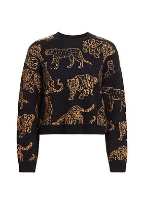 Perci Wool-Blend Tiger Sweater