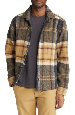 PEREGRINE Check Wool Overshirt in Barney Check