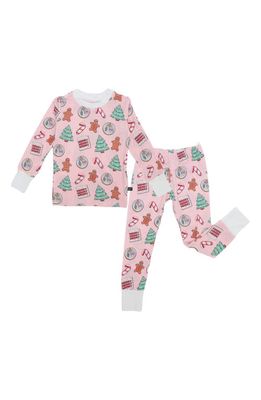 Peregrine Kidswear Blush Cookies Fitted Two-Piece Pajamas in Pink