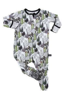 Peregrine Kidswear Cactus Fitted One-Piece Pajamas in White
