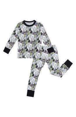 Peregrine Kidswear Cactus Fitted Two-Piece Pajamas in White