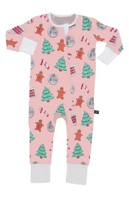 Peregrine Kidswear Kids' Blush Cookies Fitted One-Piece Footed Pajamas in Pink