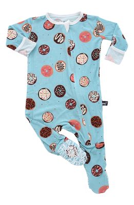 Peregrine Kidswear Kids' Donuts Fitted One-Piece Pajamas in Blue