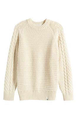 PEREGRINE Winston Basket Stitch Sweater in Ecru
