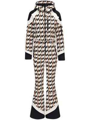 Perfect Moment Allos houndstooth ski suit - White