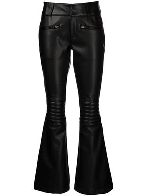 Perfect Moment Aurora flared leather trousers - Black