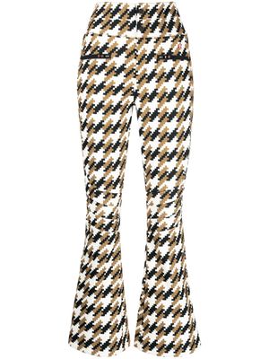 Perfect Moment Aurora houndstooth flared trousers - Brown