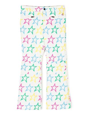 Perfect Moment Aurora star-print flared ski trousers - White