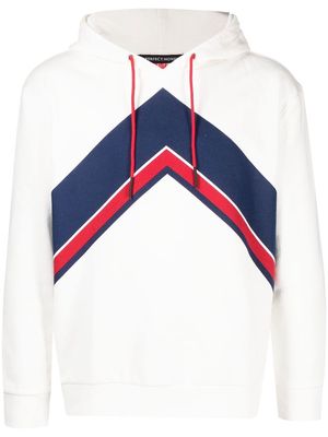 Perfect Moment Chevron drawstring hoodie - White