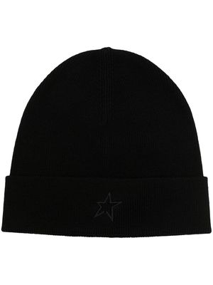 Perfect Moment embroidered merino wool beanie - Black
