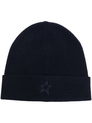 Perfect Moment embroidered merino wool beanie - Blue