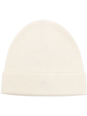 Perfect Moment embroidered merino wool beanie - White