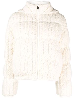 Perfect Moment Kate cable-knit quilted jacket - White