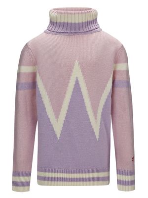 Perfect Moment Kids Alpine intarsia-knit jumper - Pink