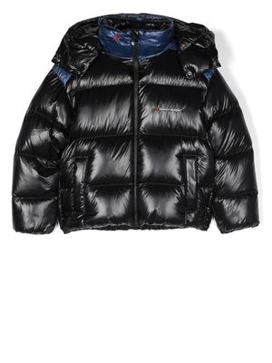 Perfect Moment Kids padded logo-print jacket - Black