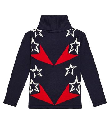 Perfect Moment Kids Shooting Star wool turtleneck sweater