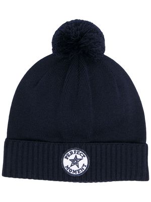 Perfect Moment logo-patch beanie - Black