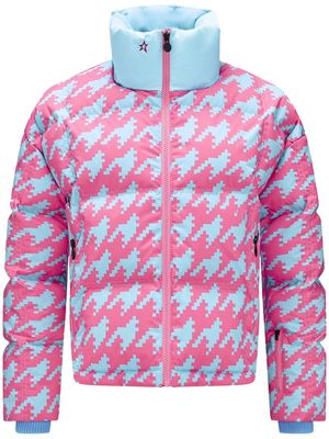 Perfect Moment Nevada Duvet houndstooth ski jacket - Pink