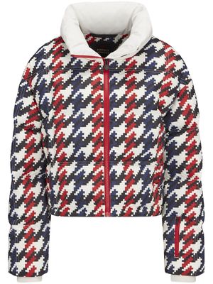 Perfect Moment Nevada houndstooth-print puffer jacket - White