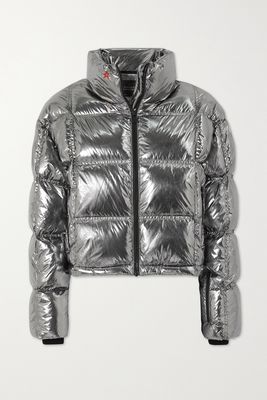 Perfect Moment - Nevada Quilted Glossed-shell Down Ski Jacket - Silver