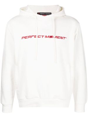 Perfect Moment PM logo-embroidered hoodie - White