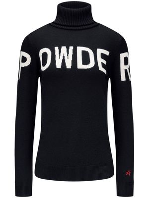 Perfect Moment Powder patterned-intarsia jumper - Black