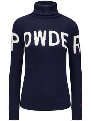 Perfect Moment Powder patterned-intarsia jumper - Blue