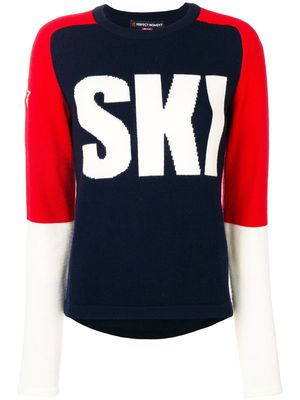 Perfect Moment Ski intarsia-knit jumper - Blue