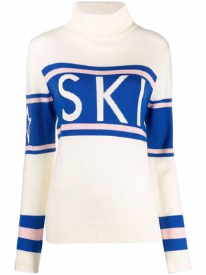 Perfect Moment Ski intarsia-knit jumper - White
