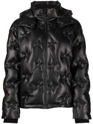 Perfect Moment star-print puffer jacket - Black