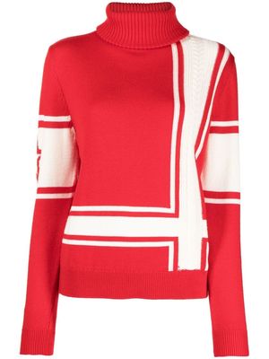 Perfect Moment Suisse high-neck merino jumper - Red