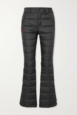 Perfect Moment - Talia Quilted Padded Flared Ski Pants - Black