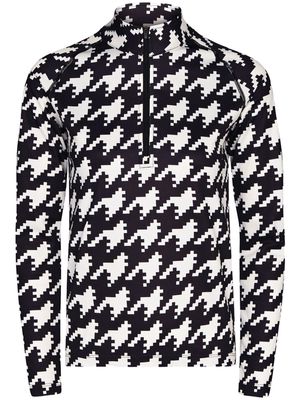 Perfect Moment Thermal houndstooth ski top - White