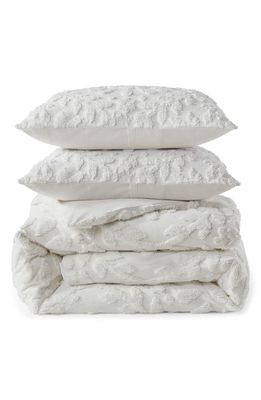 Peri Home Chenille Laurel Duvet & Sham Set in White 