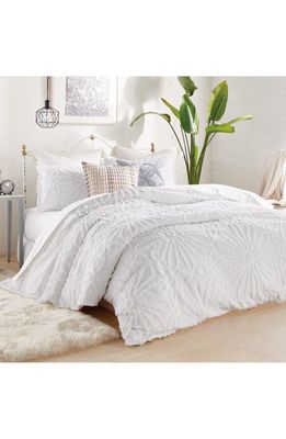 Peri Home Chenille Medallion Comforter & Sham Set in White 