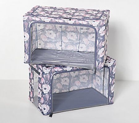 Periea Set of 2 Jumbo Collapsible Storage Boxes