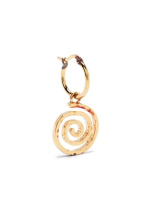 Perks And Mini Floating Spiral silver earring - Gold